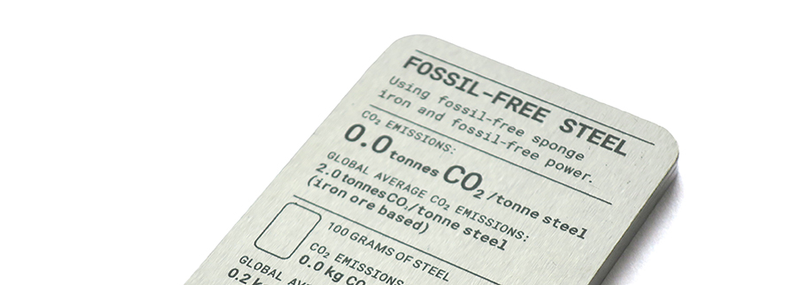 Plakat för fossilfritt stål