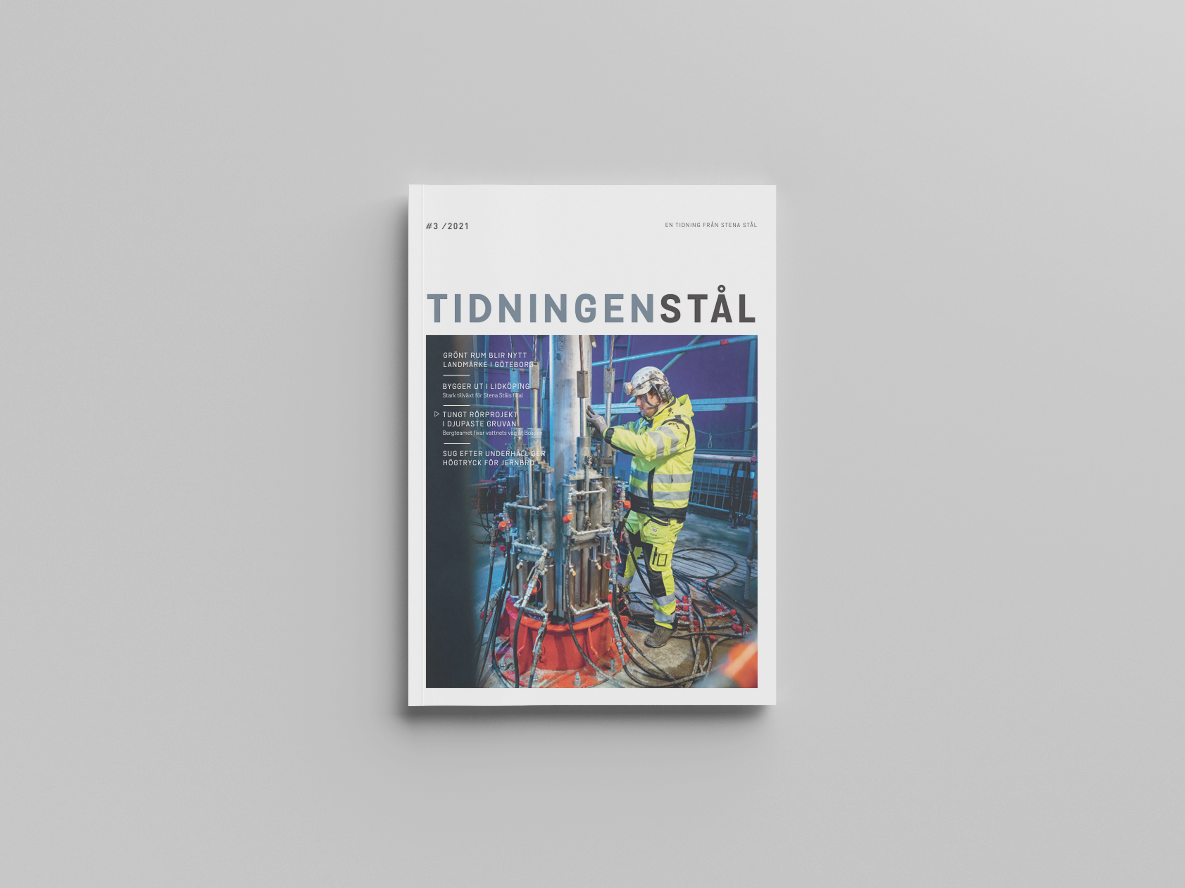 Ett omslag av Tidningen Stål från Stena Stål