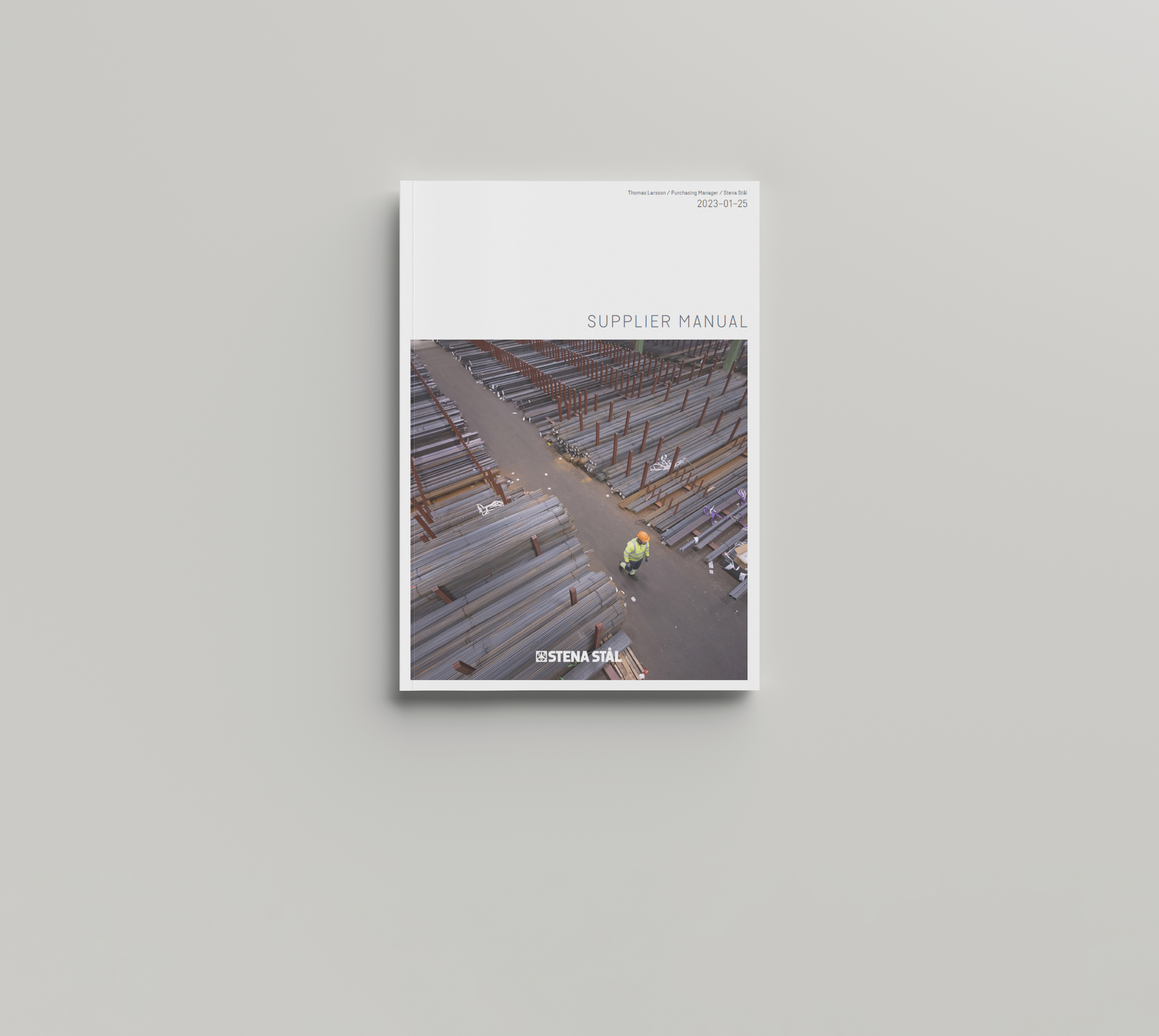 Omslaget av leverantörsmanualen på engelska