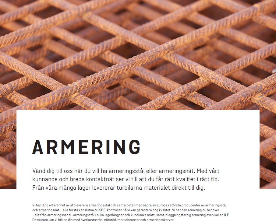 Produktblad Armering