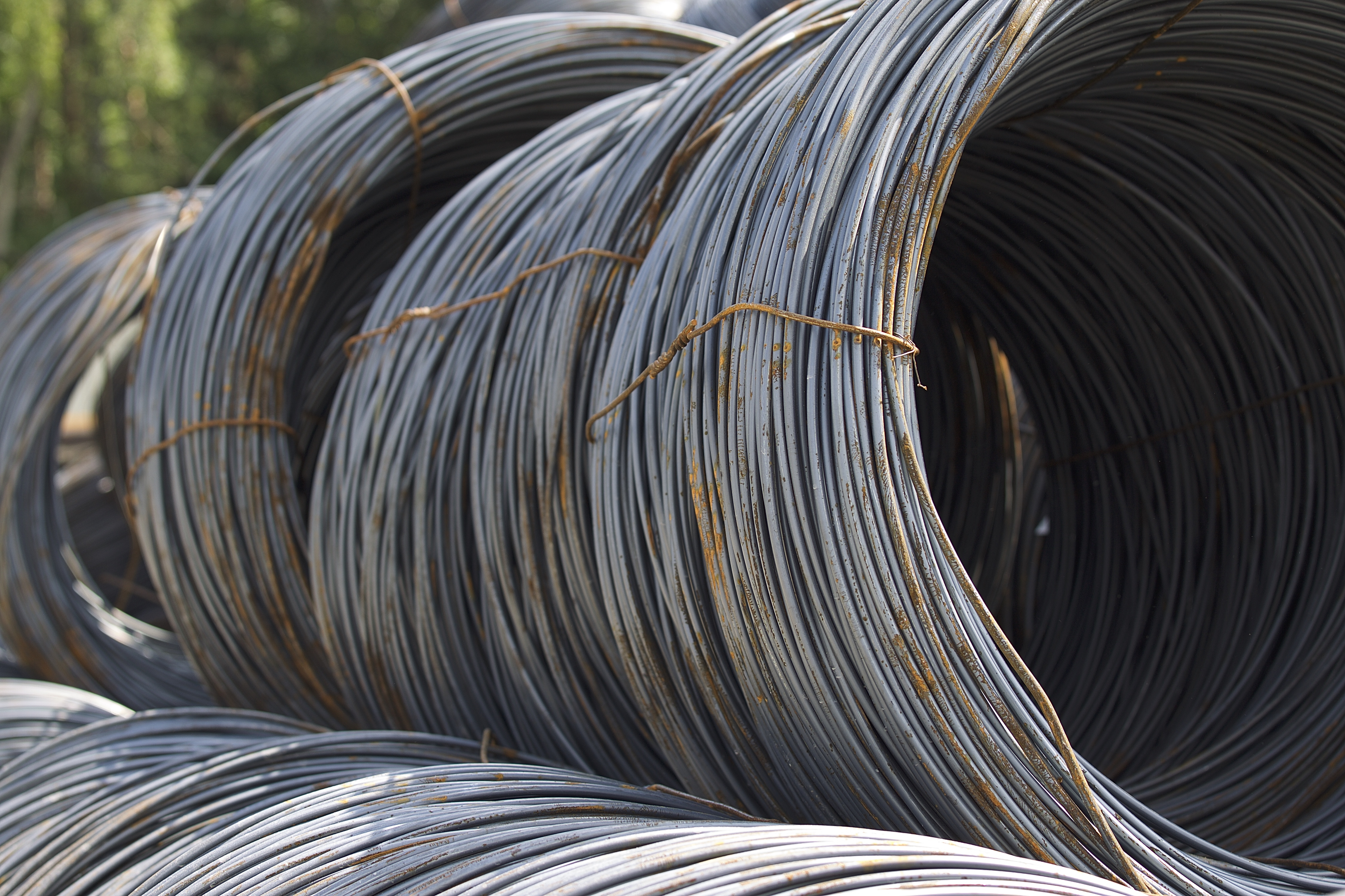 Närbild av armeringscoil från Stena Stål