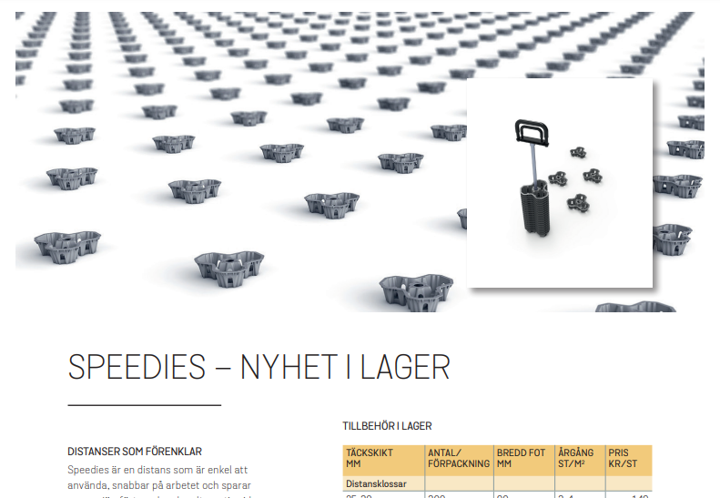 Produktblad Armeringstillbehör