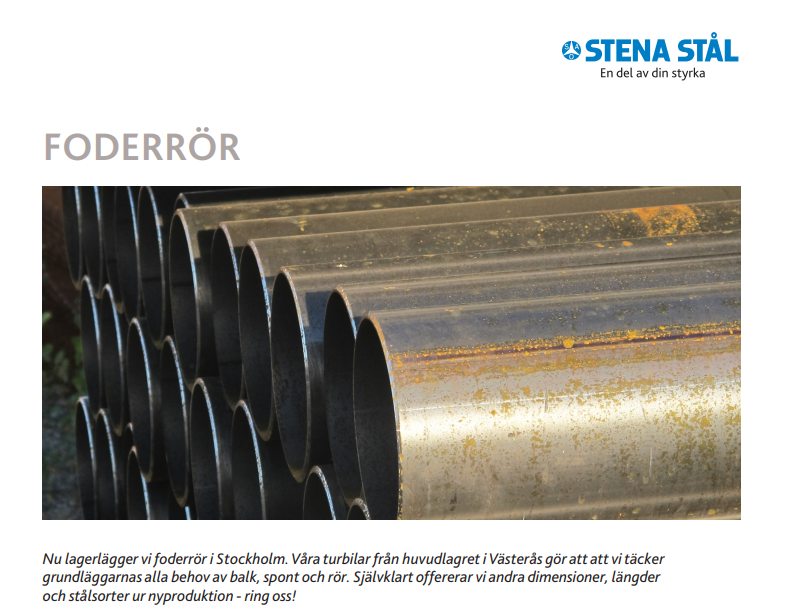 Produktblad foderrör